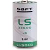 Saft Batteria di Ricambio Saft LS33600 3.6V Litio Li-SOCl2 D Cell 17Ah ER34615