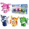 Alpha group Super Wings Transform-a-Bots 4Pack with S5 paul Dizzy & Golden Boy & Mira