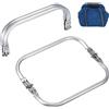 VEGCOO 2 Pezzi Chiusura Borsa Uncinetto, 20x9 cm Borsa A Forma di U Manico Inter