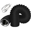 Yoodriy Tubo Canalizzazione Stufa a Pellet e Tubo Cappa 100mm x 3m, Flessibile a 5 Strat