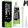 Miioto Silicone Alta Temperatura Nero, Colla per Vetro Auto, Silicone Alte Temperature,