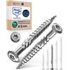 NietFullThings Viti per legno Ø5x60 mm testa bombata TX25 (Torx) - acciaio inox A2 V2A - antico
