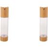 2 flaconi con pompa airless per cosmetici: dispenser ricaricabile da 100 ml/3,4