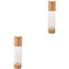 2 flaconi con pompa airless per cosmetici: dispenser ricaricabile da 100 ml/3,4