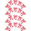 60 pezzi di ciondoli a fiocco in rosso piatto - Decorazioni a fiocco in