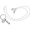Set of 5 Portachiavi Con Ciondolo Da Sci Per Zaino Mini Snowboard Catena Chiave