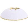 3 Pieces Cappello Da Preghiera Giudaico Israeliano Kippah Stella Ricamata