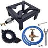 SOLEILUX Fornello Fornellone a Gas GPL 40x40 Professionale Montato Con Kit Regolatore