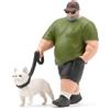 Figura Di Uomo Che Cammina Con Un Cane In Scala 1/64, Figura Dettagliata Di Cane