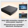 Unità CD esterna per auto con interfaccia USB portatile ABS nero 14,8x14,5x3,