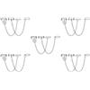 5 Pack Catene Per Le Dita Anello Catena Anelli Punk Uomini Alla Moda