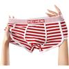 Boxer uomo in cotone traspirante con motivo a righe e rigonfiamento com