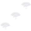 Set of 3 Ventagli Matrimonio Ventaglio in Tessuto Fan Di Costume Decorativo