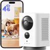 NUASI 4G LTE Telecamera Interno con SIM 2K Videocamera Interno senza WiFi 360° PTZ