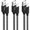 Yiifell Cavo USB Type-C Ricarica Rapida, 3Pezzi 2 Metri Cavetto USB Cellulare C 3A Nylon