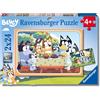 Ravensburger - Bluey, Puzzle Bambini 4+ Anni, Include 2 Puzzle Da 24 Pezzi | Inc