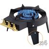 SOLEILUX Fornellone Fornello gas gpl in Ghisa 3 rubinetti 4 piedi fiamma regolabile 9KW