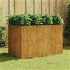 vidaXL Fioriera Rialzata da Giardino 120x80x80 cm in Acciaio Corten