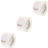 Set of 3 Etichette Ringraziamento Grazie Adesivo Adesivi Per Imballaggi