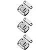 Set of 3 Serratura Portone Della Porta Locket Di Blocco Chiavistello Cancello