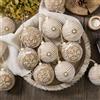Palline Ornamento Natalizio 12 Infrangibili Schiuma per nucleo Canapa Cor