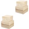 2 Pieces Cofanetto Porta Gioie Contenitore Per Gioielli in Legno