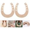 2 PCS Ferro Di Cavallo in Legno Forma Cuore Pezzi Fai Da Te Patatine Incompiute