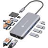 Does not apply Docking Station USB C, 11 in 1 Hub USB C, Triplo Display Con 2 HDMI 4K@60 Hz, D