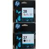 HP Cartucce di inchiostro originali HP 27 + HP 28 nero e tricolore C8727AE + C8728A