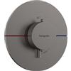 hansgrohe ShowerSelect Comfort S - Miscelatore termostatico incasso, Rubinetto termostatico, Termostato rotondo, per la valvola ShowerSelect Comfort, cromo nero spazzolato