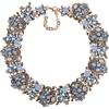 Collana Girocollo con Strass, Bigiotteria Vintage, Catena Spessa, Collana a