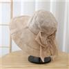 Cappello Secchiello Donna In Cotone Bow A Falda Larga Pieghe Sottili Estate