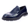 Ugo Lanzoni Mocassini College In Pelle Abrasivata Blu - Taglia 42 [26.5cm] Uomo