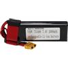 vhbw Batteria XT60 2000mAh 7,4V