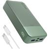 JUOVI Laptop Power Bank 20000mAh 65W, USB C In&Out Ricarica Rapida Powerbank Car
