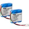 vhbw 2x Batteria per Philips Magic 2 600mAh 2,4V