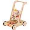 Carrello Primi Passi in Legno Regolabile Carrello Primi Passi con Attività