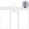 DIVINA GARDEN EverGreen Telo Laterale 4,5x2mt PVC con Porta avvolgibile per Gazebo 4,5x3mt 901