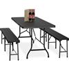 Does not apply Tavolo Da Birreria Con Panche, Set Da Giardino, Panchine E Tavolino 180 Cm Piegh