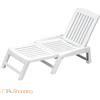 Dimaplast LETTINO PRENDISOLE DA GIARDINO PISCINA SPIAGGIA PIEGHEVOLE IN RESINA BIANCO