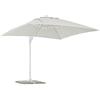 Bizzotto Ombrellone giardino piscina esterno braccio regolabile 3x3m bianco decentrato