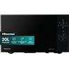 Hisense H20MOBP1 Forno a Microonde Nero con Manopole 20L Nero- No Grill No Grill