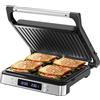 Olvy GRILL DIGITALE A CONTATTO 3 IN 1 MACCHINA PER PANINI PIATTE ANTIADERENTI ELETTRI
