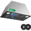 KICHPOWER CAPPA DA INCASSO 52 CM 400 M³/H NERO CUCINA COMANDI GESTO TOCCO 3 VELOCITÀ