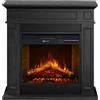 Divina Fire Camino elettrico caminetto da terra JEFFERSON in legno Nero L 89,5 x H90,5 x P28