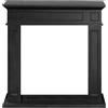Divina Fire Cornice per camino rivestimento in legno L89,5xH90,5xP28 Jefferson Nero