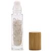 AW GIFTS 1x Roller Bottiglia Olio Essenziale Quarzo Roccia con Tappo in Legno
