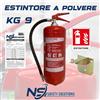 ESTINTORE A POLVERE KG. 9 Polvere ABC CON CARTELLINO DI CERTIFICAZIONE