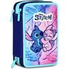 Seven Astuccio Lilo & Stitch Scuola 3 Zip, Celeste e Rosa, Portapenne Triplo Sco