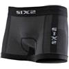 SIX2 SIXS PANTALONCINI FIBRA CARBONIO NERO PER BICI MOTO SCOOTER BICI MIS. XS